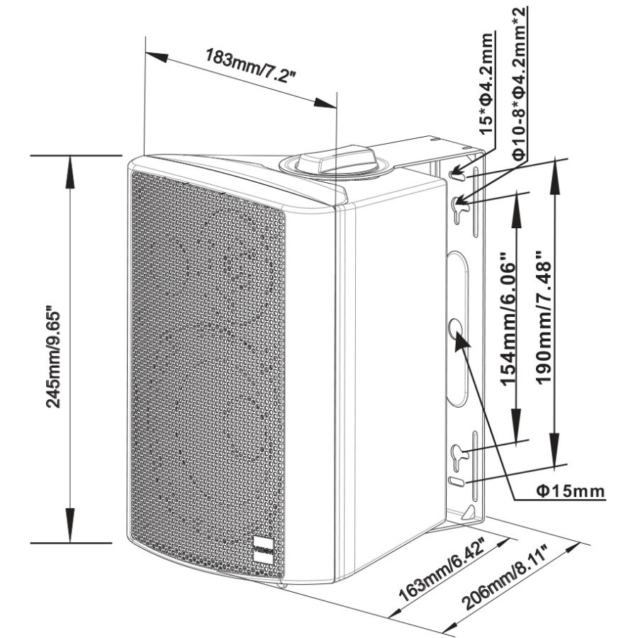 Pareja de altavoces activos de 54 W Vision