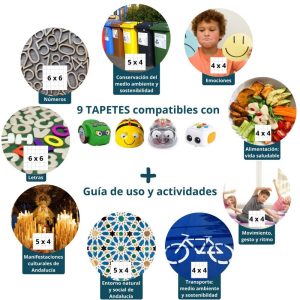 9 tapetes + guía de uso y actividades